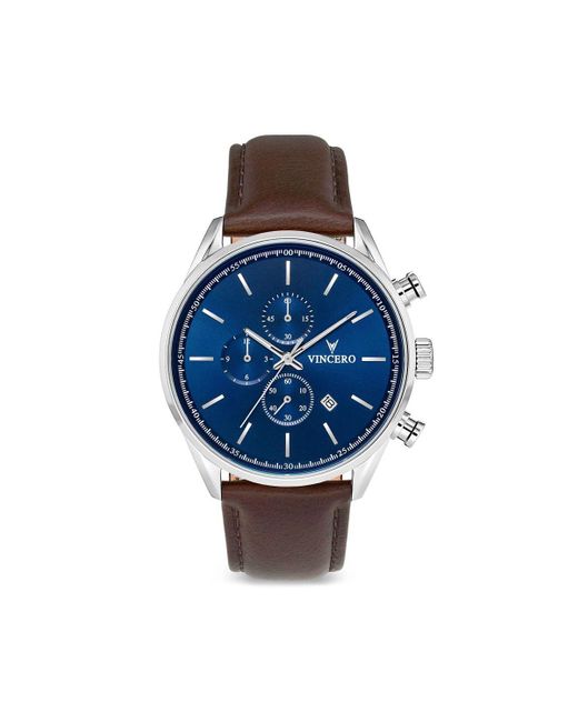 Vincero Blue The Chrono S2 40mm Stainless Steel Watch for men