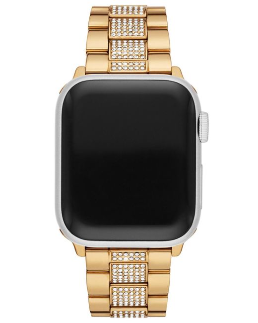 Michael Kors Black Pavé Gold-tone Strap For Apple Watch®