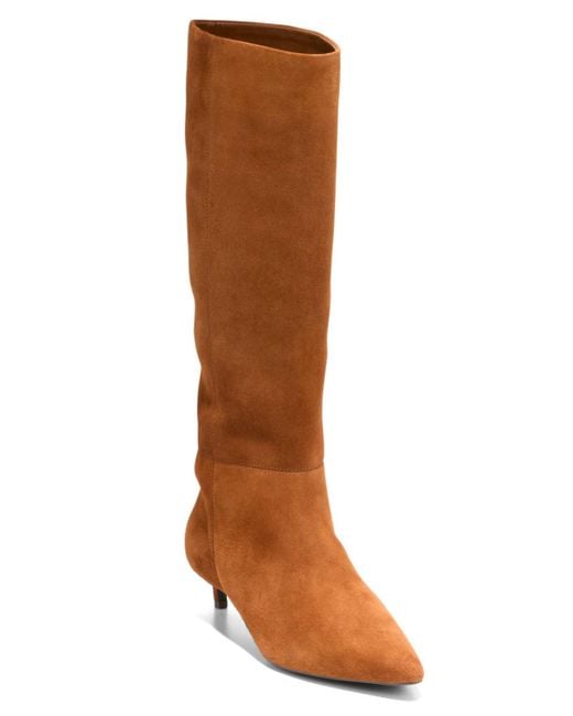 Cole Haan Brown Go-to-janece Pointed Toe Dress Boots