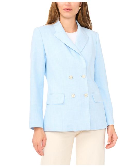 Vince Camuto Blue Collared Double Breasted Jacket