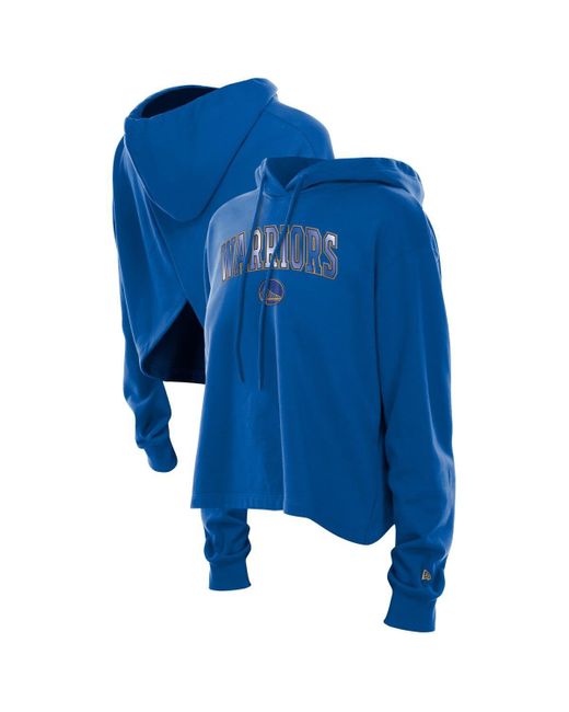 KTZ Blue Golden State Warriors Glam Game Open Back Hoodie