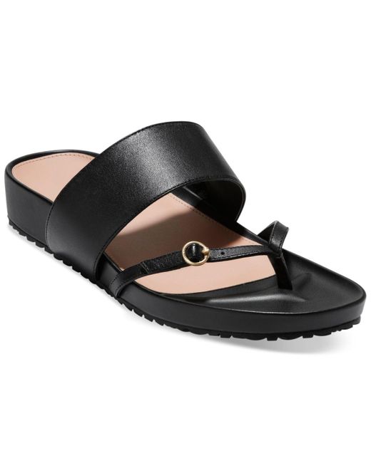 cole haan leather flat sandals
