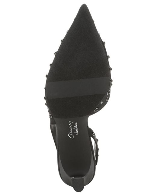 Circus by Sam Edelman Black Tallie Rhinestone Pointed-toe Asymmetrical Pumps