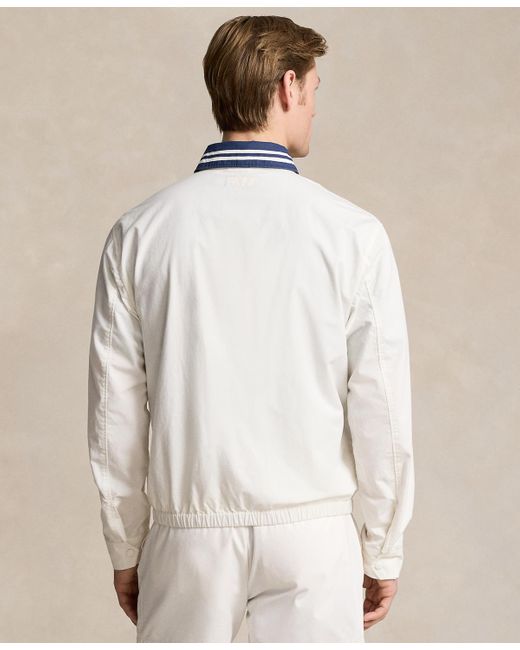 Polo Ralph Lauren Blue Bayport Embroidered Poplin Jacket for men