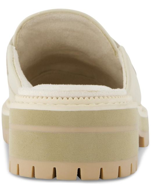 TOMS White Cara Lug Sole Loafer Mules