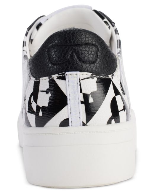 Karl Lagerfeld White Cate Diamond Platform Sneaker