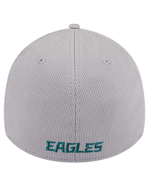 KTZ Gray Philadelphia Eagles Active 39thirty Flex Hat for men