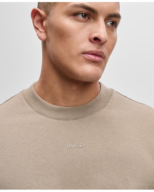 Boss Natural Hugo By Dapolino Relaxed Fit Short Sleeve Crewneck T-shirt for men