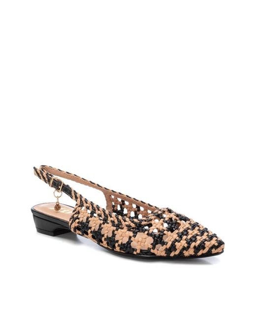 Xti Brown Slingback Flats