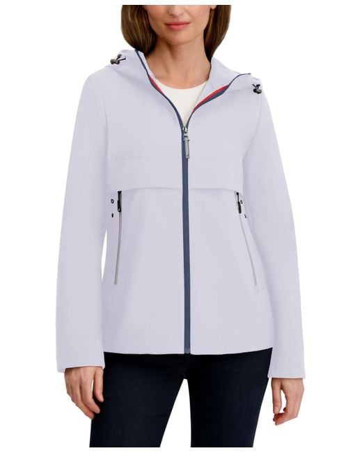 Nautica Women's Gray Hooded Softshell Coat