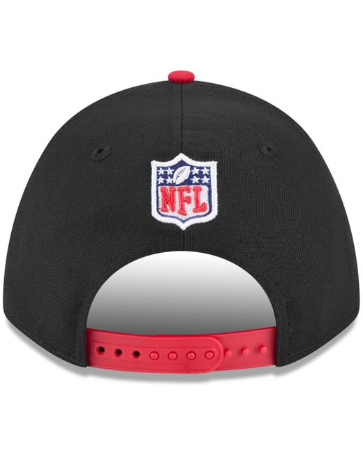 KTZ Black/red Atlanta Falcons 2025 Nfl Draft 9forty A-frame M-crown Adjustable Hat for men