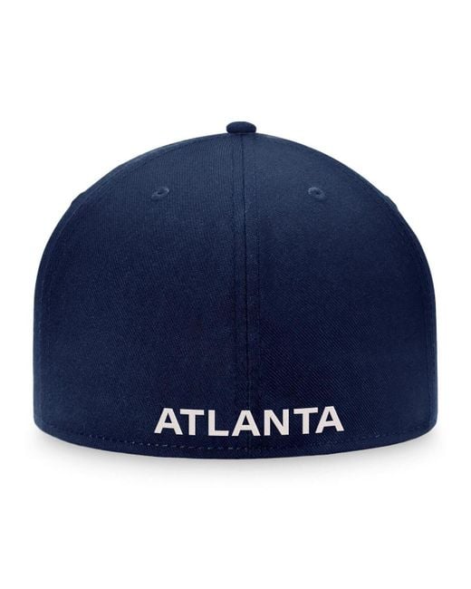 Atlanta Braves Fanatics Branded Gothic Script Fitted Hat - Navy