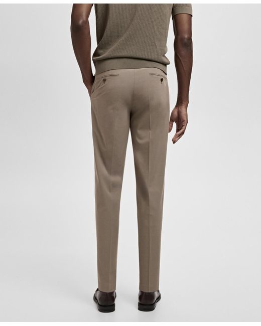Mango Natural Milan Slim-fit Suit Pants for men