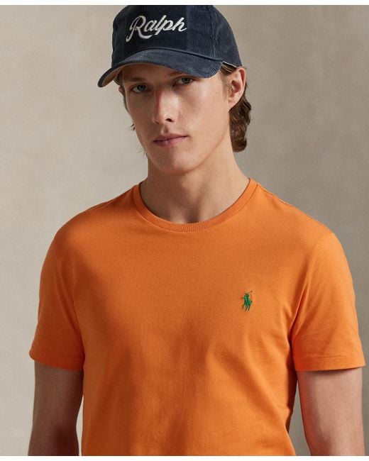 Polo Ralph Lauren Orange Classic Fit Crew Neck T-shirt for men