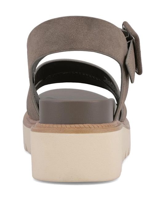 MIA Brown Jovie Platform Round Toe Sandals