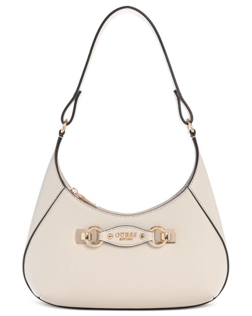 Guess Natural Mimina Small Top Zip Shoulder Bag