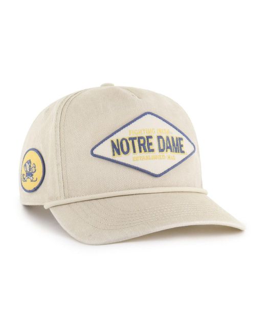 '47 White And Notre Dame Fighting Irish Outdoorsmen Cairn Hitch Adjustable Hat