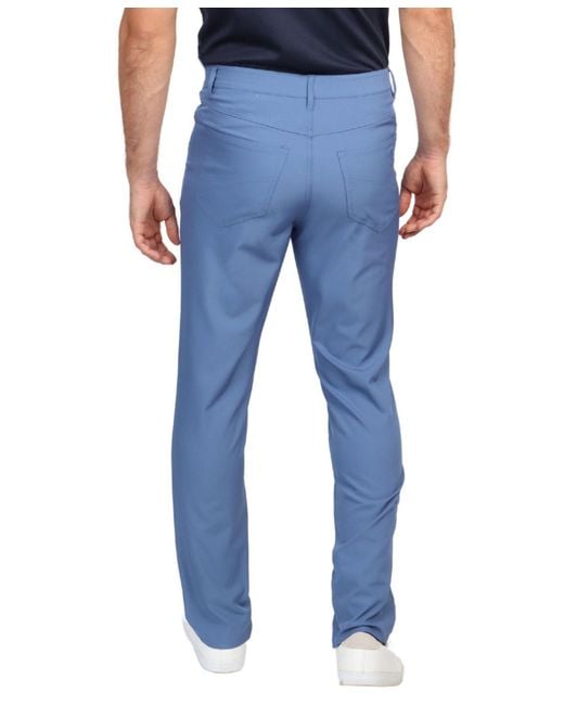 Tailorbyrd Blue Five Pocket Performance Pants for men