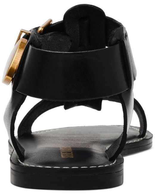 Steve Madden Black Brazinn Gladiator Flat Sandals