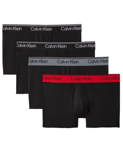Calvin Klein Black 4-piece Micro Stretch Boxer Brief Set for men