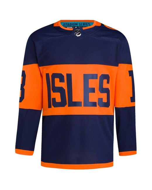 Adidas Orange Mathew Barzal New York Islanders 2024 Nhl Stadium Series Authentic Player Jersey for men