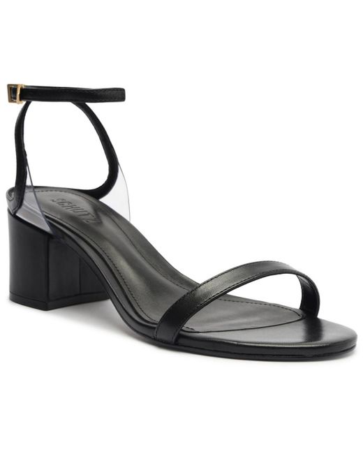 SCHUTZ SHOES Metallic Skye Mid Block Dress Sandals