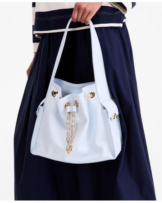 On 34th Blue Somynn Solid Large Handbag