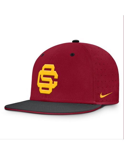Nike Red Usc Trojans On-field Dugout True Performance Fitted Hat for men