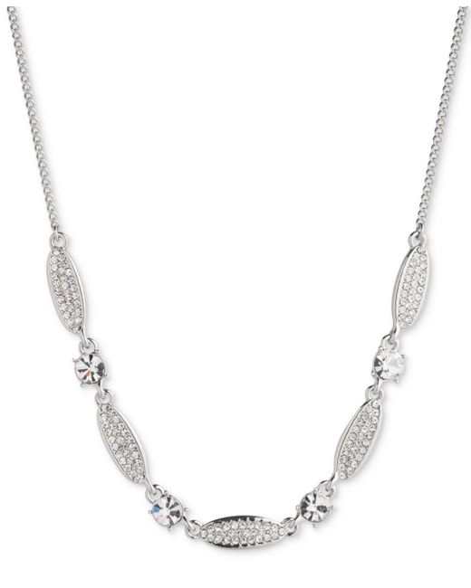 Givenchy Metallic Tone Pave & Crystal Statement Necklace