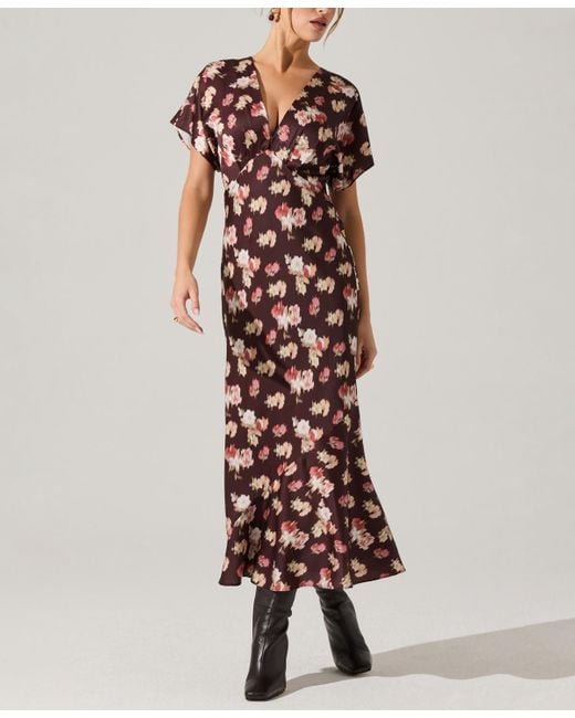 Astr Multicolor Talyha Short-sleeve A-line Dress