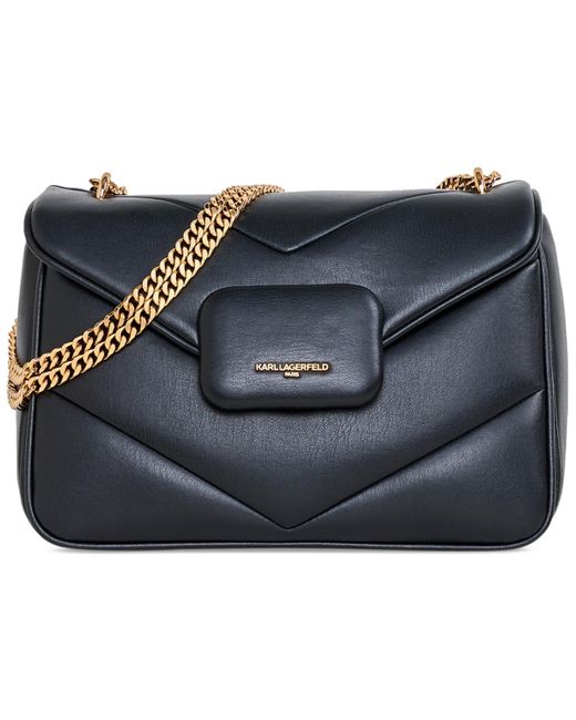 Karl Lagerfeld Fleur Small Quilted Shoulder Bag in Blue Lyst