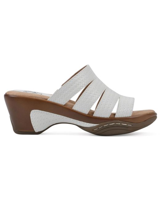 White Mountain White Valora Slip-on Clog Sandals