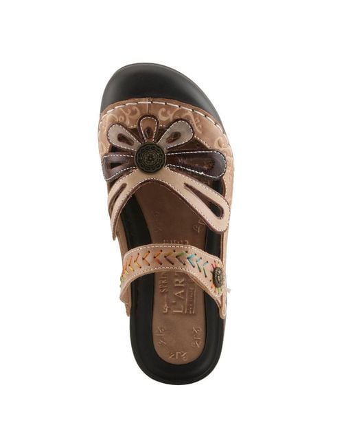 L'ARTISTE Brown Copa Backless Slip-on
