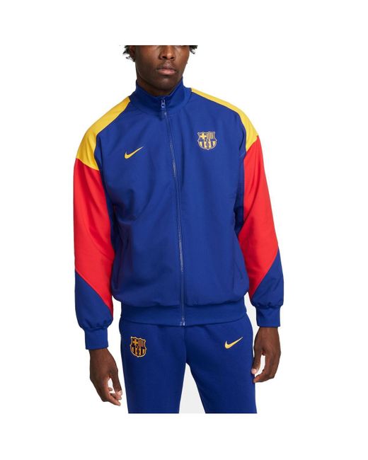 Nike Blue Barcelona 2023/24 Drac Pack Strike Anthem Full-zip Jacket for men