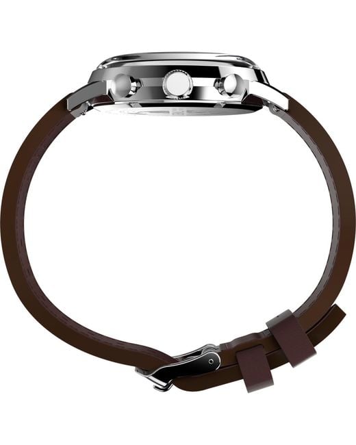 Timex Blue Chronograph Leather Watch for men
