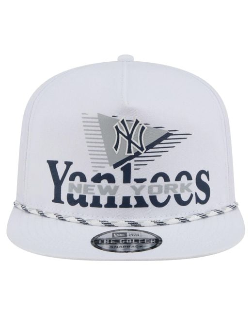 KTZ White New York Yankees Collide Golfer Snapback Hat for men