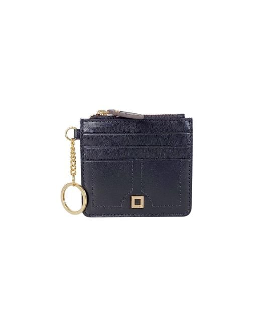 Lodis Blue Glace Key Coin Leather Wallet