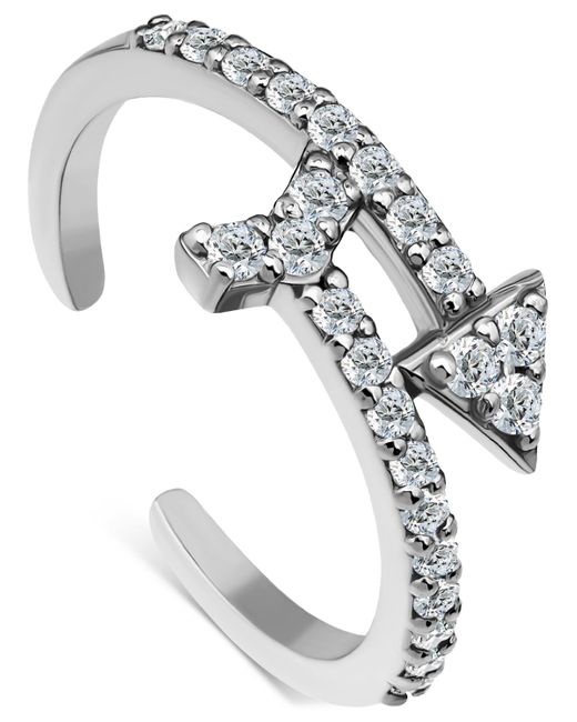 Giani Bernini Metallic Cubic Zirconia Arrow Bypass Adjustable Toe Ring