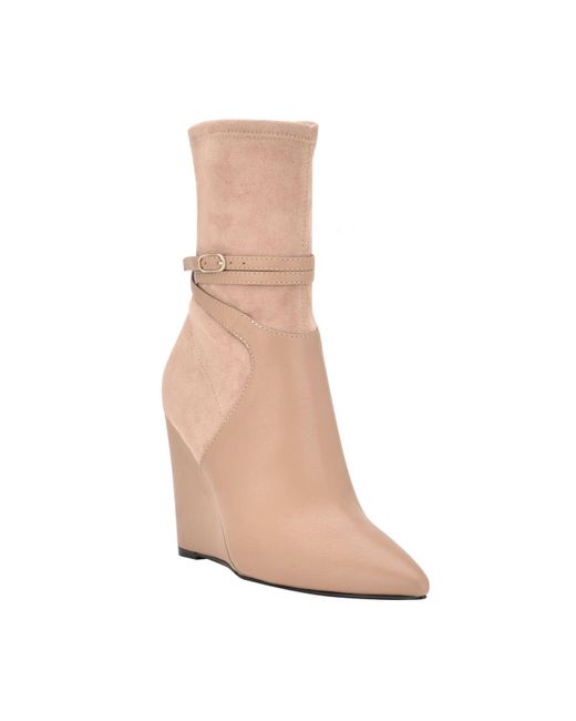 Guess White Acora Wedge Dress Booties