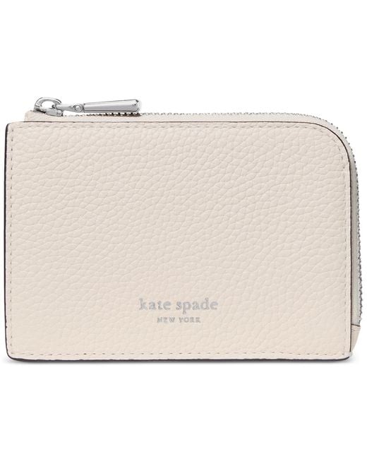 Kate Spade Natural Mini Zip Card Case