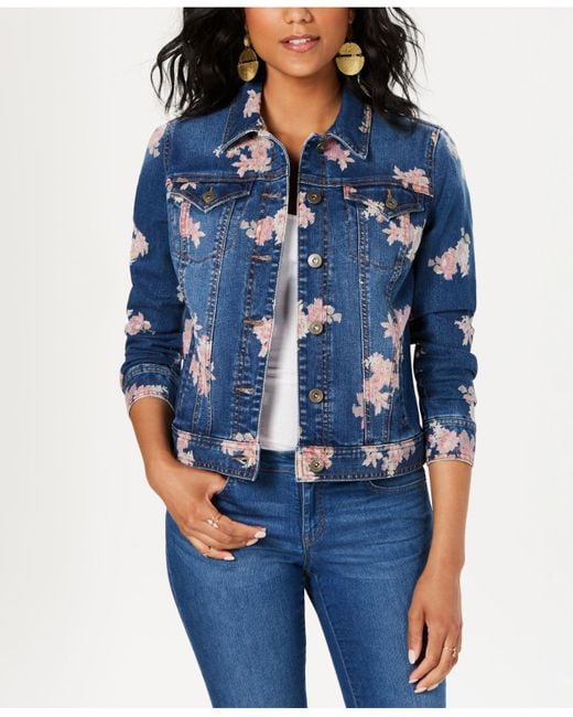 Style \u0026 Co. Denim Floral Jean Jacket 