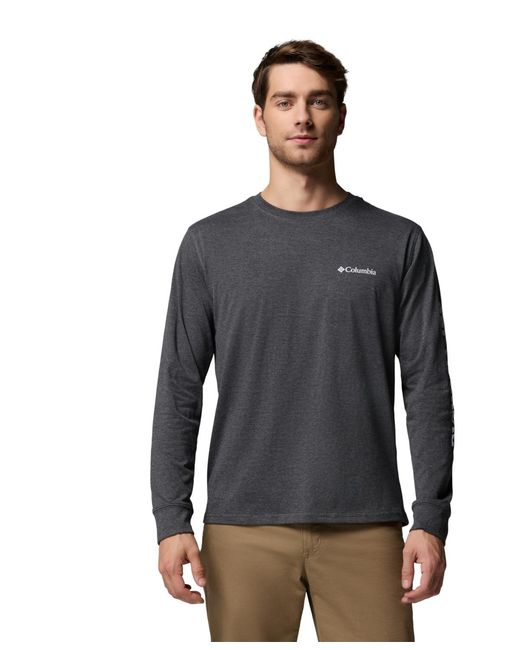 Columbia Gray Fundamental Graphic Long-sleeve T-shirt for men