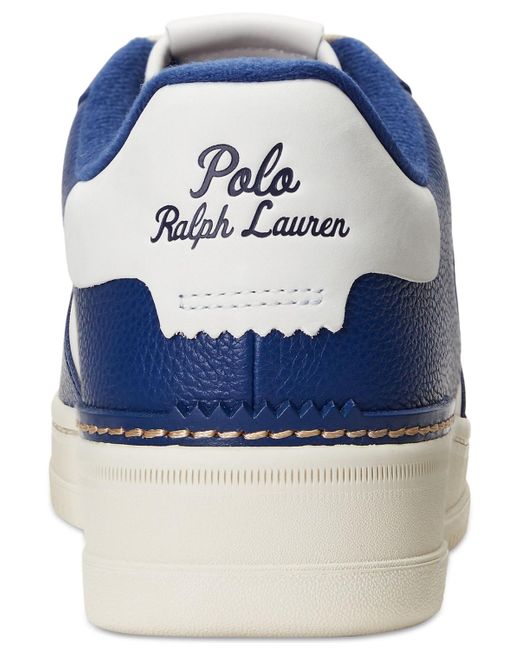 Polo Ralph Lauren Blue Masters Court Leather Sneaker for men