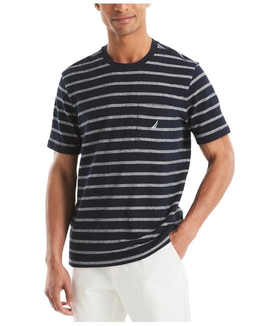 Nautica Black Stripe Crewneck T-shirt for men