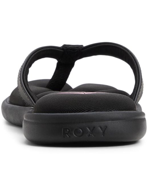 Roxy Black Rays Flip Flop Sandals