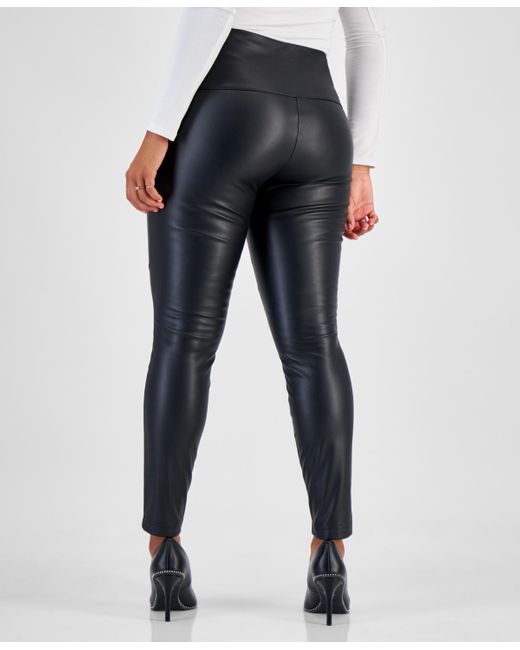 Bar III Women's Soft Faux-Leather Leggings, Created for Macy's