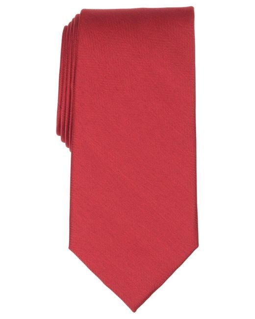 Club Room Red Solid Pattern Tie for men
