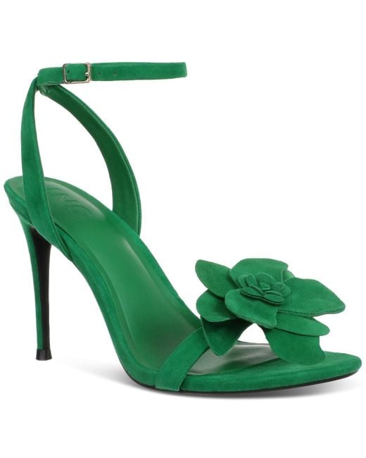 INC International Concepts Green Devynn Flower Dress Sandals