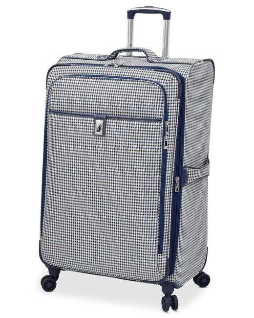 London Fog Blue Oxford Hyperlite 29" Expandable Spinner Suitcase