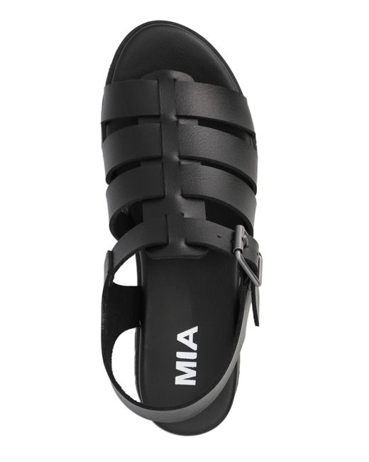 MIA Black Kaja Fisherman Round Toe Sandals